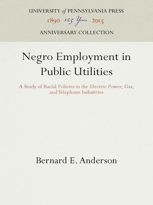 cover image of Negro Employment in Public Utilities